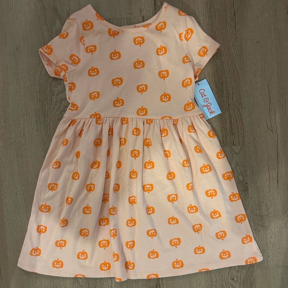 Kids Cat & Jack Peach Pumpkin Dress - NWT
